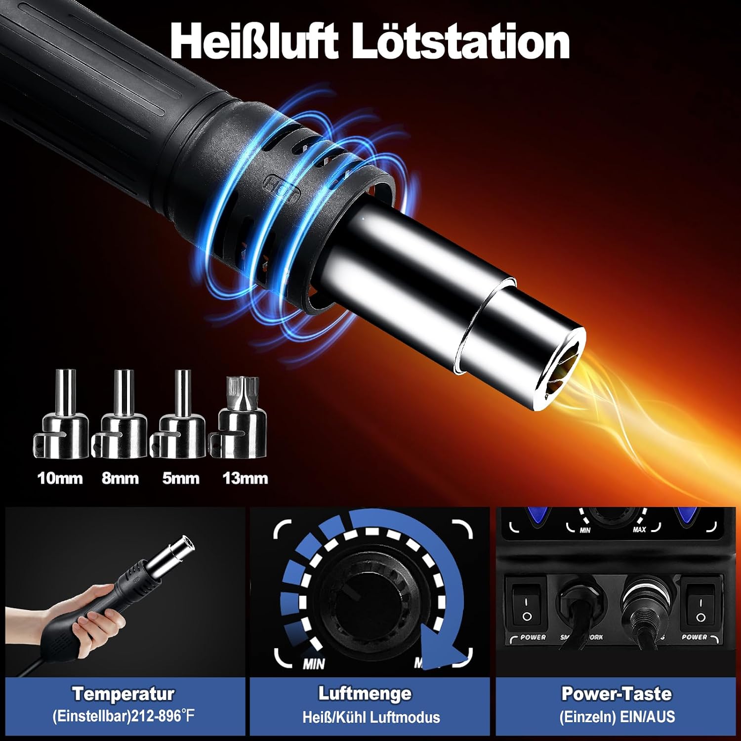 Detalle 2 de Yofuly Lötstation 750W 2-in-1