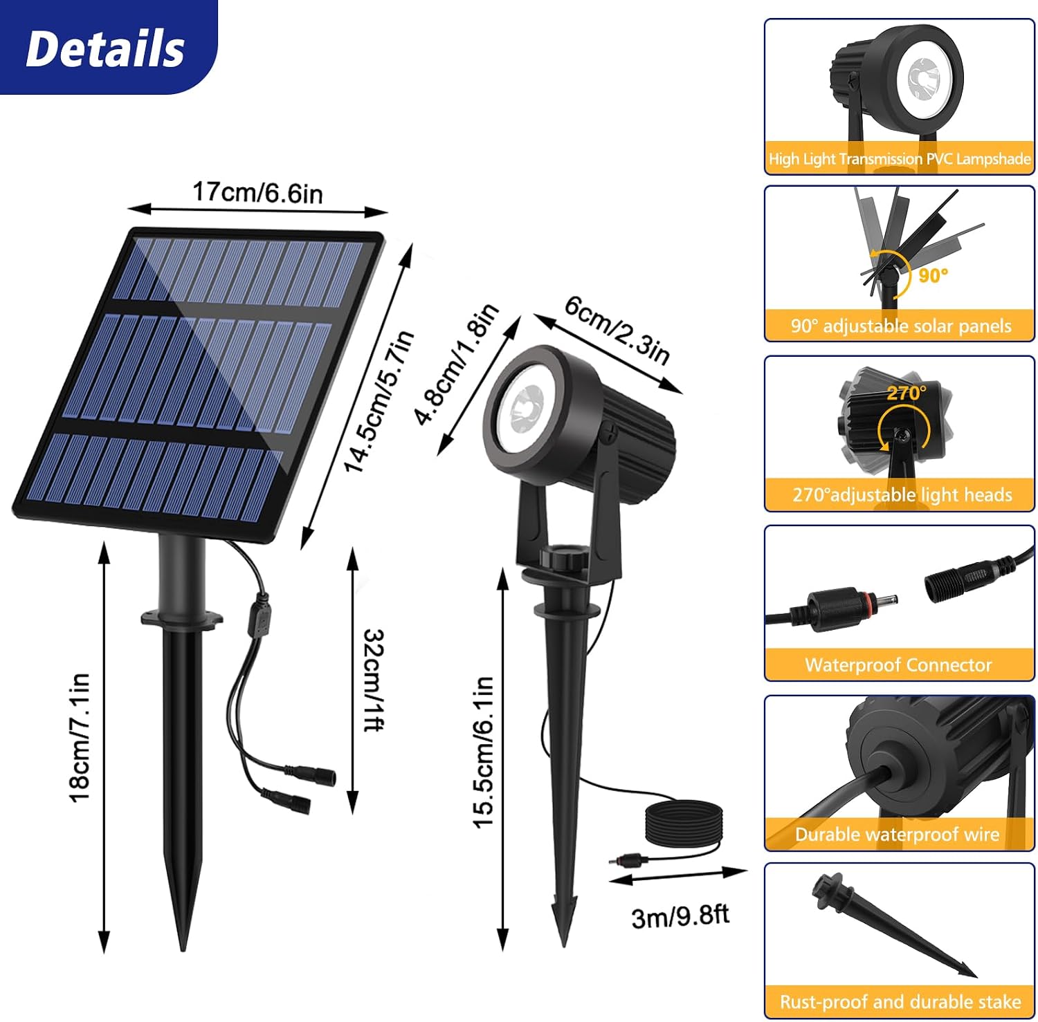 Thumbnail 5 de Gartenstrahler Solar Außen 6000K