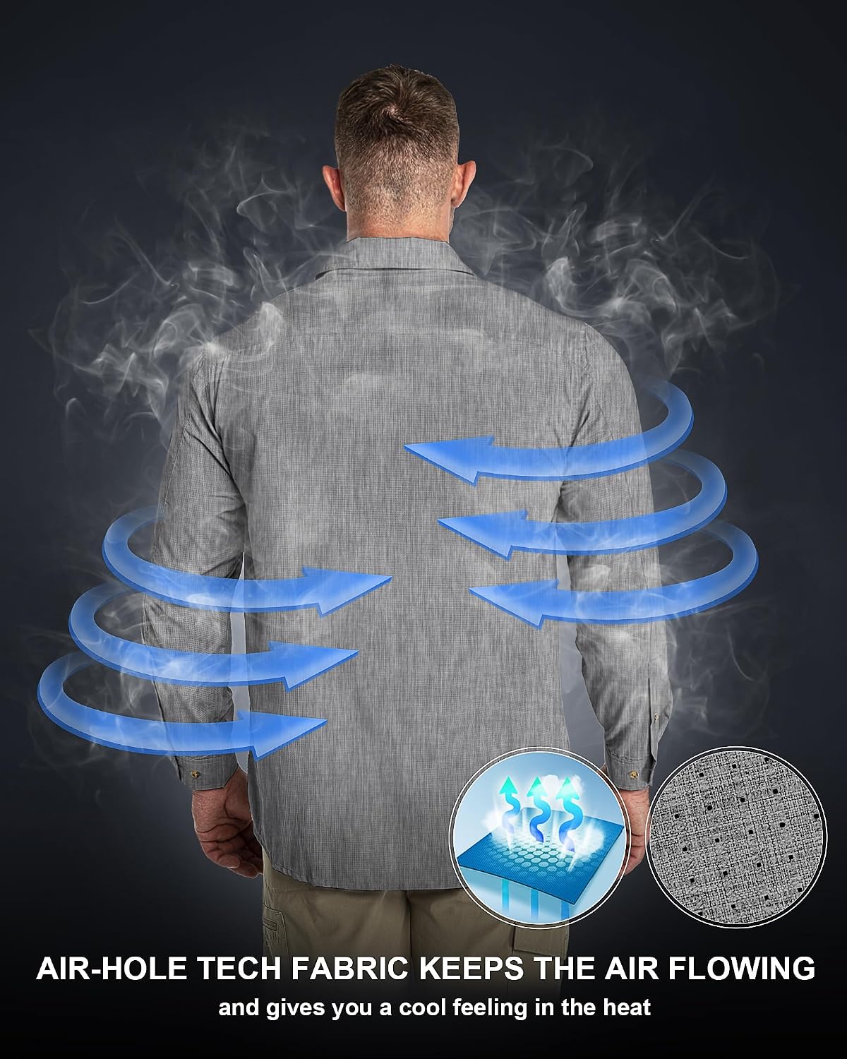 Thumbnail 1 de 33,000ft Men's Long Sleeve Sun Protection Shirt UPF 50+