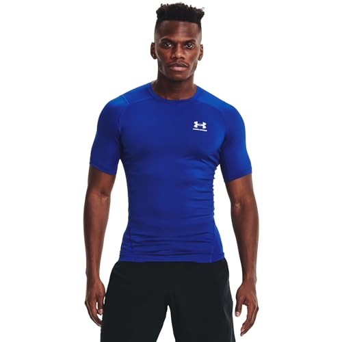Detalle de Under Armour HG Armour Comp SS: camiseta técnica ligera y transpirable para entrenamiento intenso
