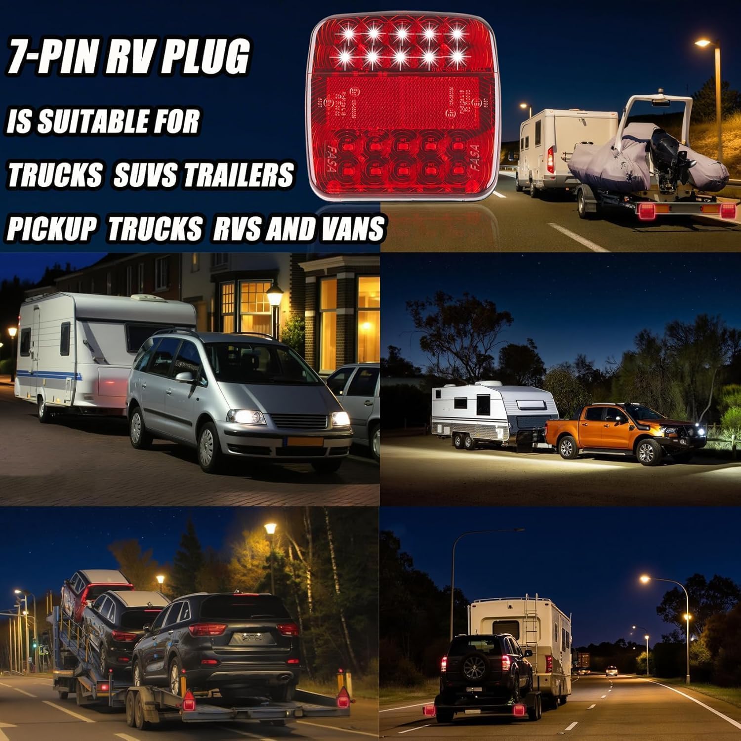 Thumbnail 5 de Wireless Trailer Lights Magnetic: Rechargeable, 100-Ft Sync, IP65 LED Kit