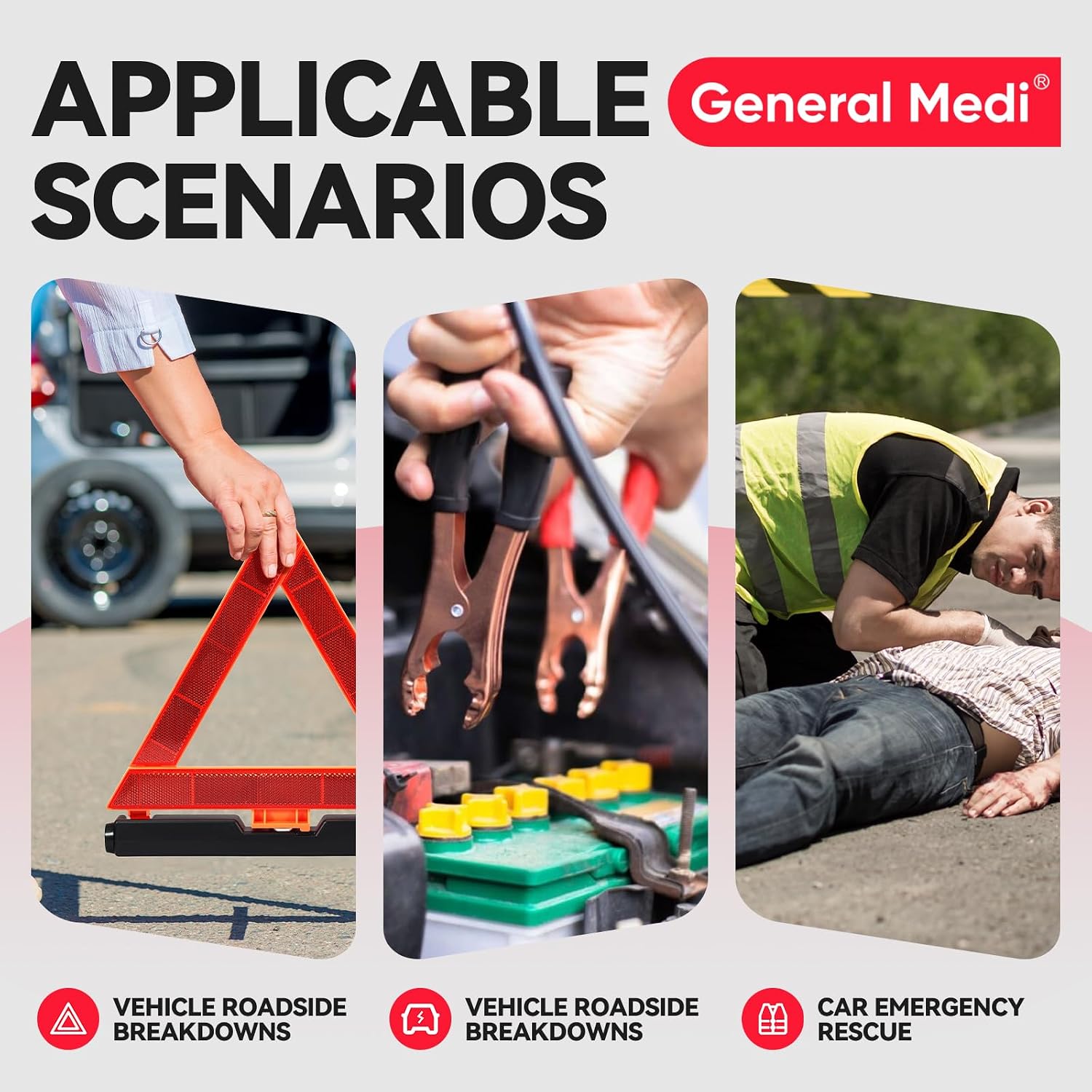 Thumbnail 6 de General Medi 127-Pieces Roadside Car Emergency Kit: All-in-One Safety Pack for the Unexpected
