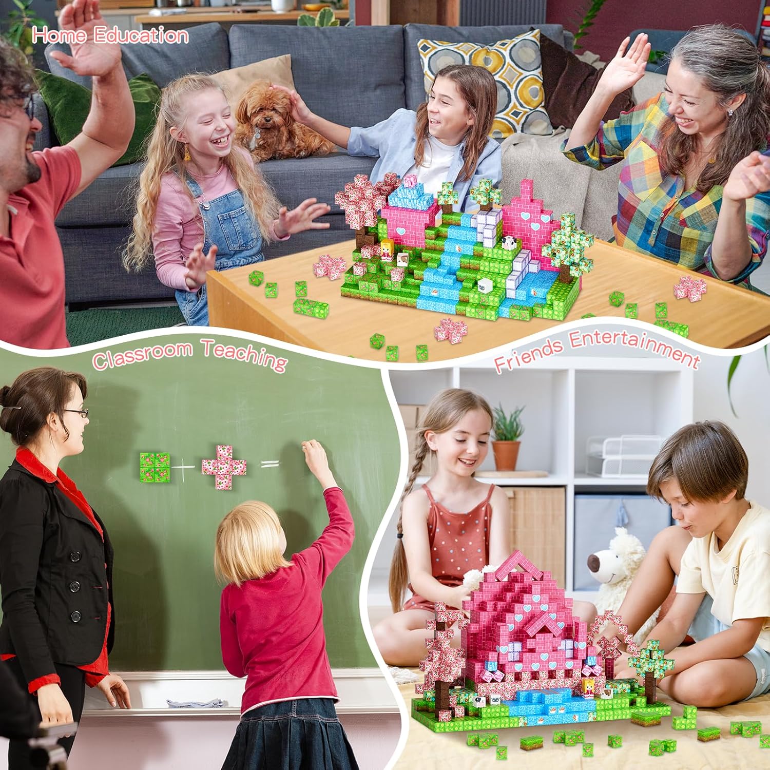 Thumbnail 6 de Coolzon Magnetische Bausteine Blöcke – 154 Stück, Montessori‑Magnetspielzeug für Kinder ab 3 Jahre