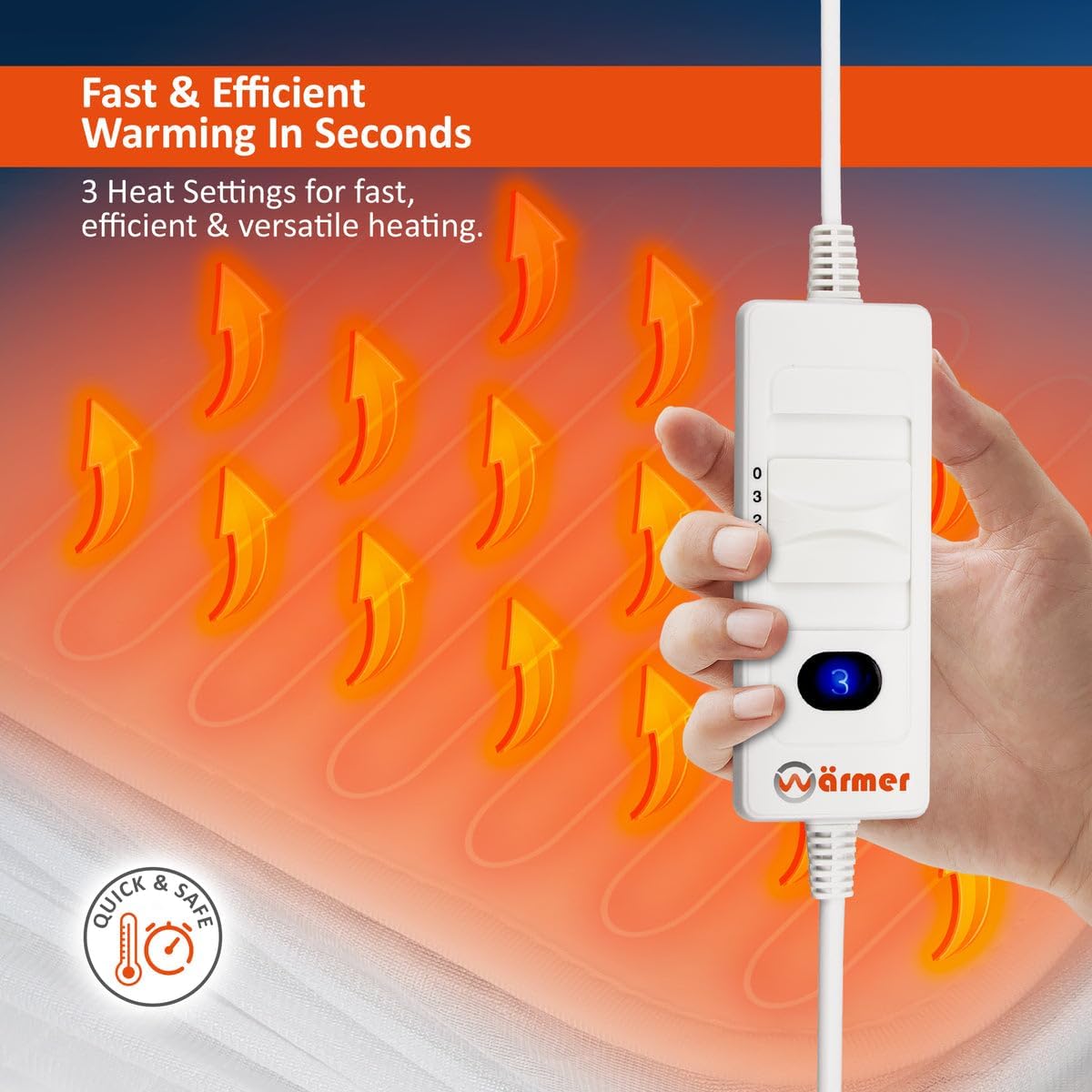 Thumbnail 2 de Warmer Wärmer Electric Blanket Double Size with Dual Control and Fitted Skirt