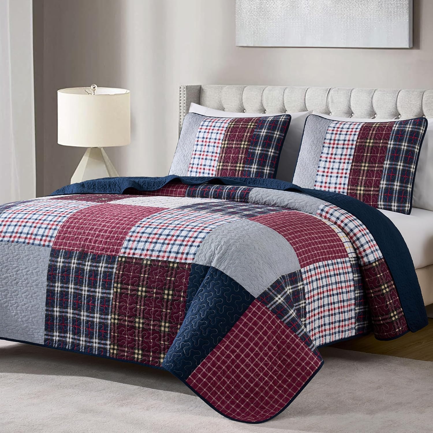 Detalle de Chezmoi Collection quilt set, King
