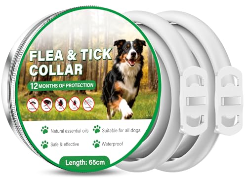 BoYata Collar Antiparasitario para Perros 2 Unidades – Protección jusqu 12 Meses con Aceites Naturales
