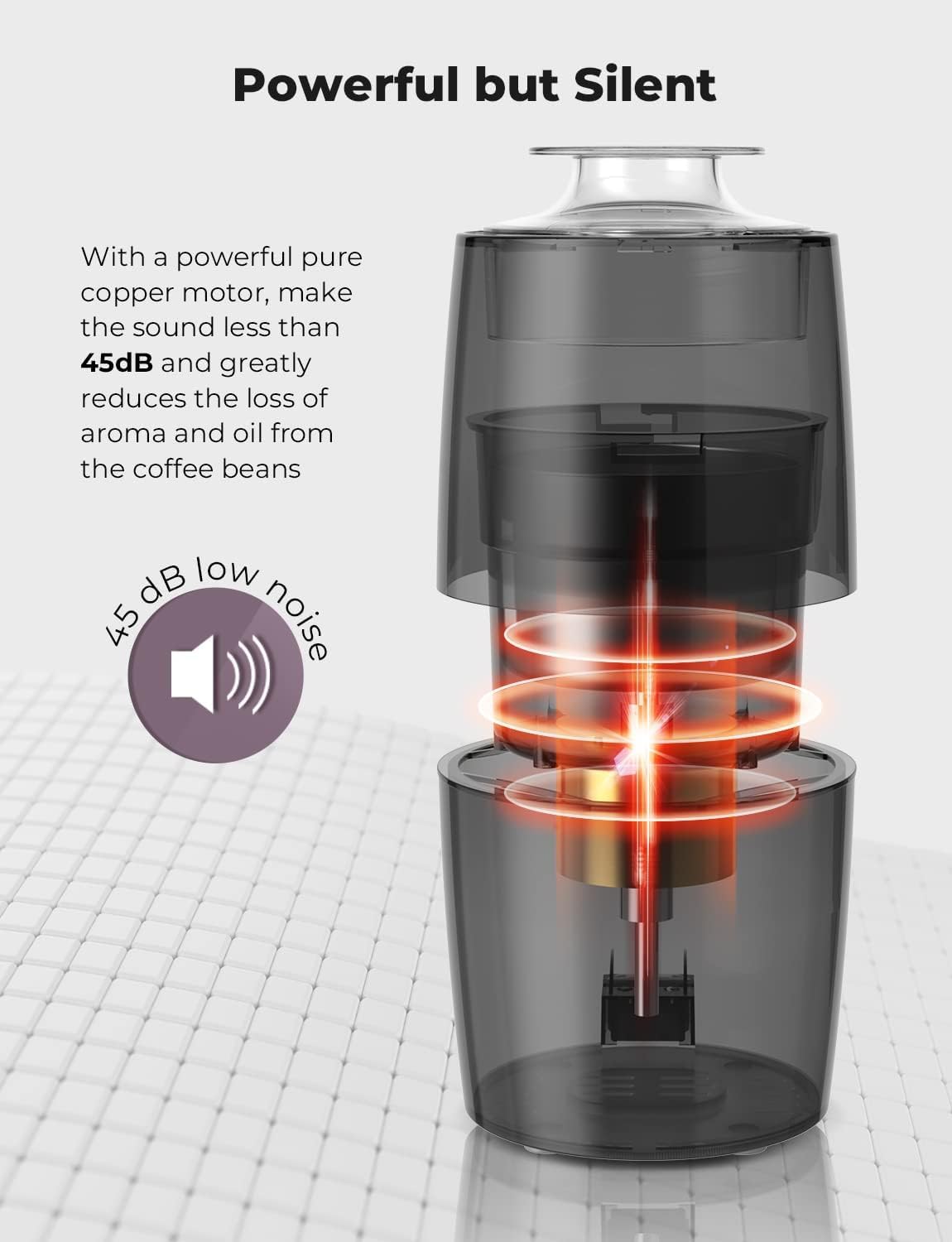 Thumbnail 3 de KYG Electric Coffee Grinder 300 W, 70 g capacity