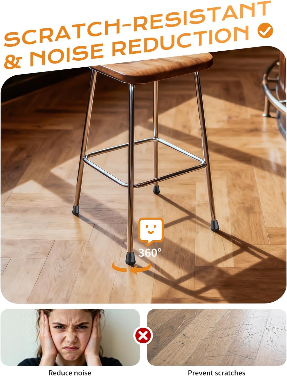 Detalle 2 de Yomanta Silicone Chair Leg Floor Protectors
