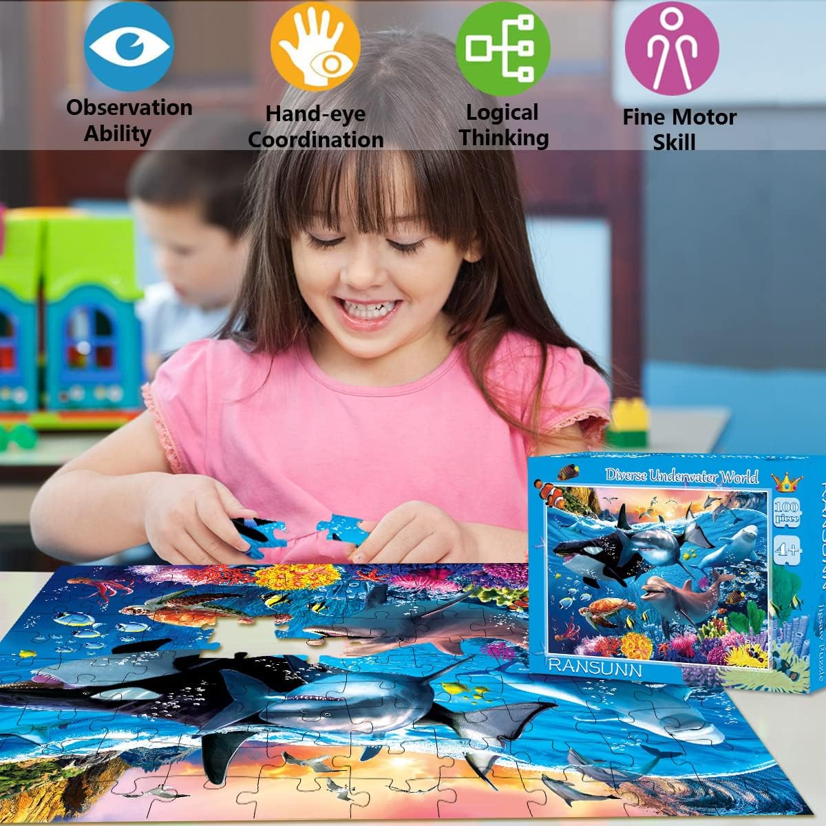 Thumbnail 5 de Underwater World 100-Piece Kids Puzzle for Ages 4-8 🧩