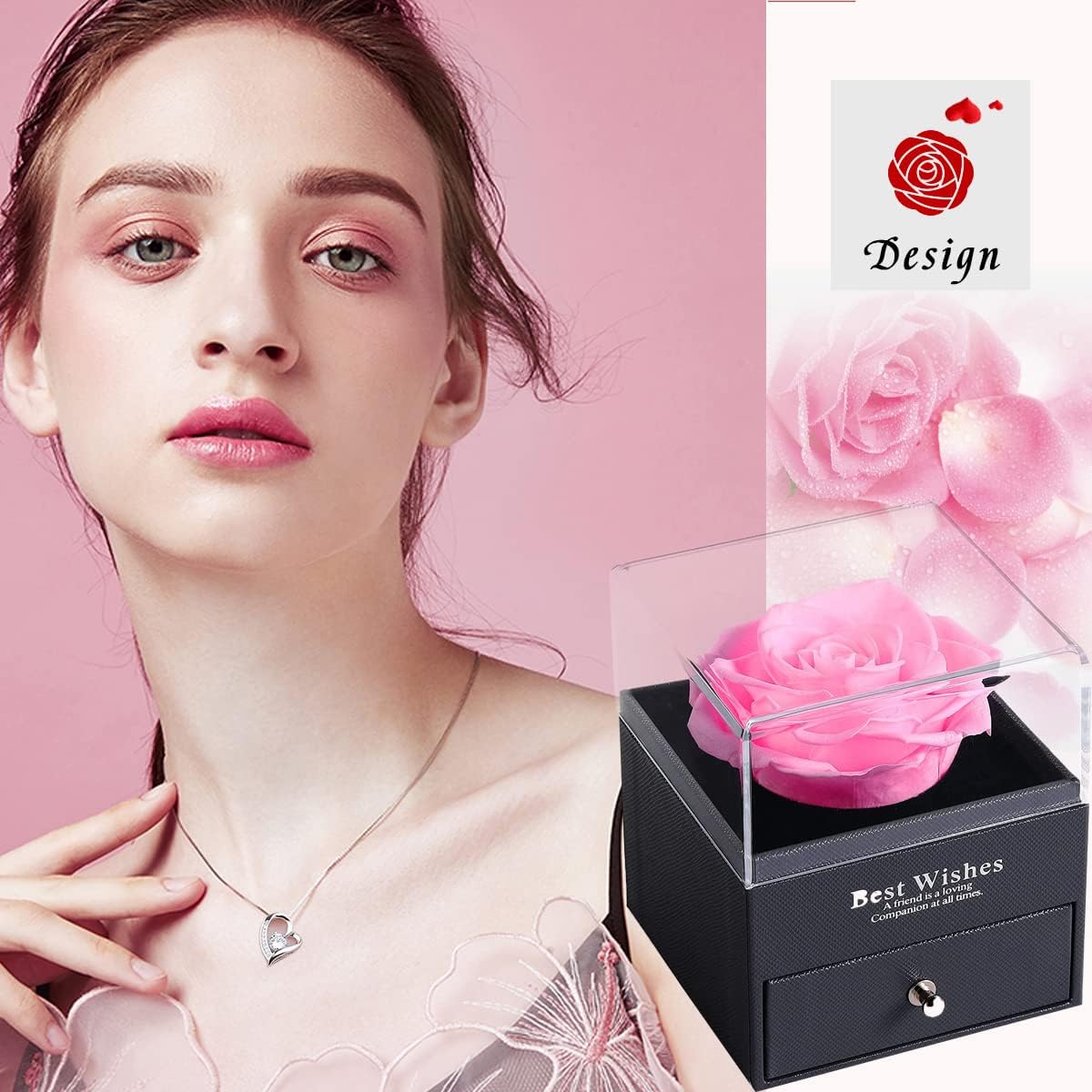 Thumbnail 6 de SWEETIME Ewige Rose Infinity Rosen mit Kette 3–3,14