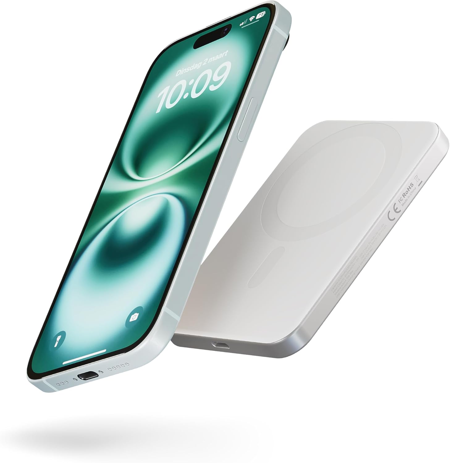 Detalle de Zens Slim Aluminium Power Bank Qi2 5k mAh