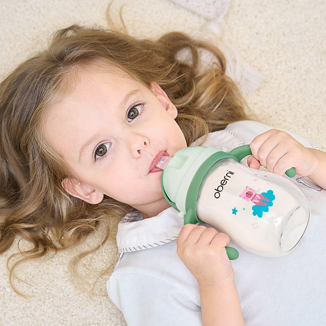 Thumbnail 3 de Oberni Non-Spill Sippy Cup 270ml Green 2 Pack ⌛