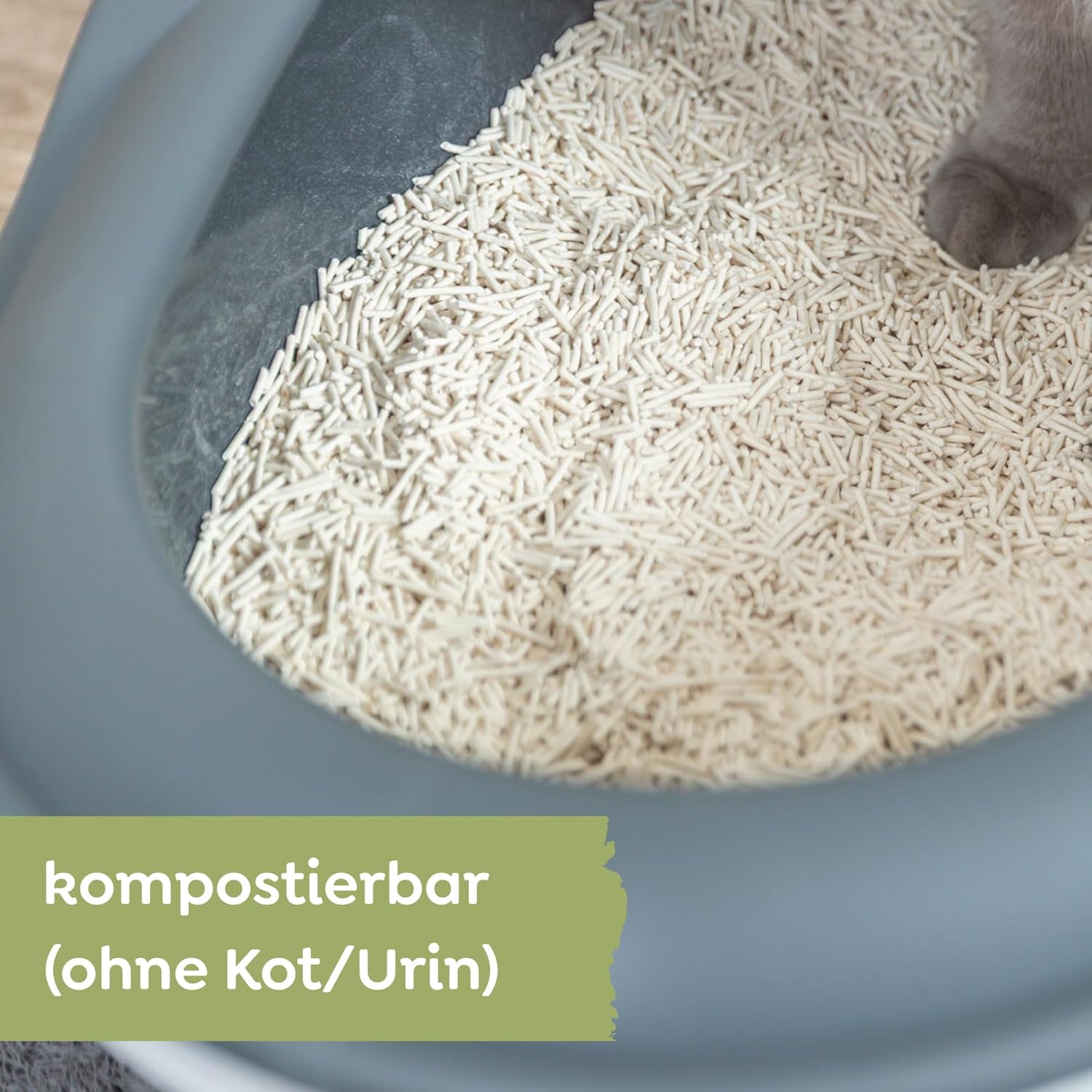 Detalle 2 de Trixie Tofu-Klumpstreu 2,5 kg – staubarmes, geruchsneutralisierendes und biologisch abbaubares Katzenstreu für Katzentoiletten