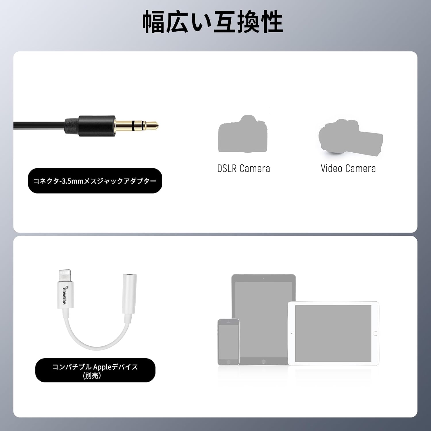 Detalle de NEEWER CM5 有線ラベリアマイク 2本セット 全指向性・1.2mコード・3.5mm TRS