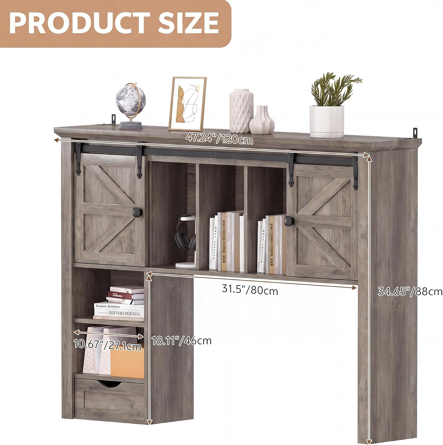 Detalle 2 de Homiflex Desktop Bookshelf, 47.2-Inch Wide