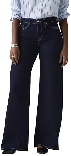 Detalle de Levi's 318 Shaping Wide Leg Jeans Femme, Darkest Sky – 27W/30L