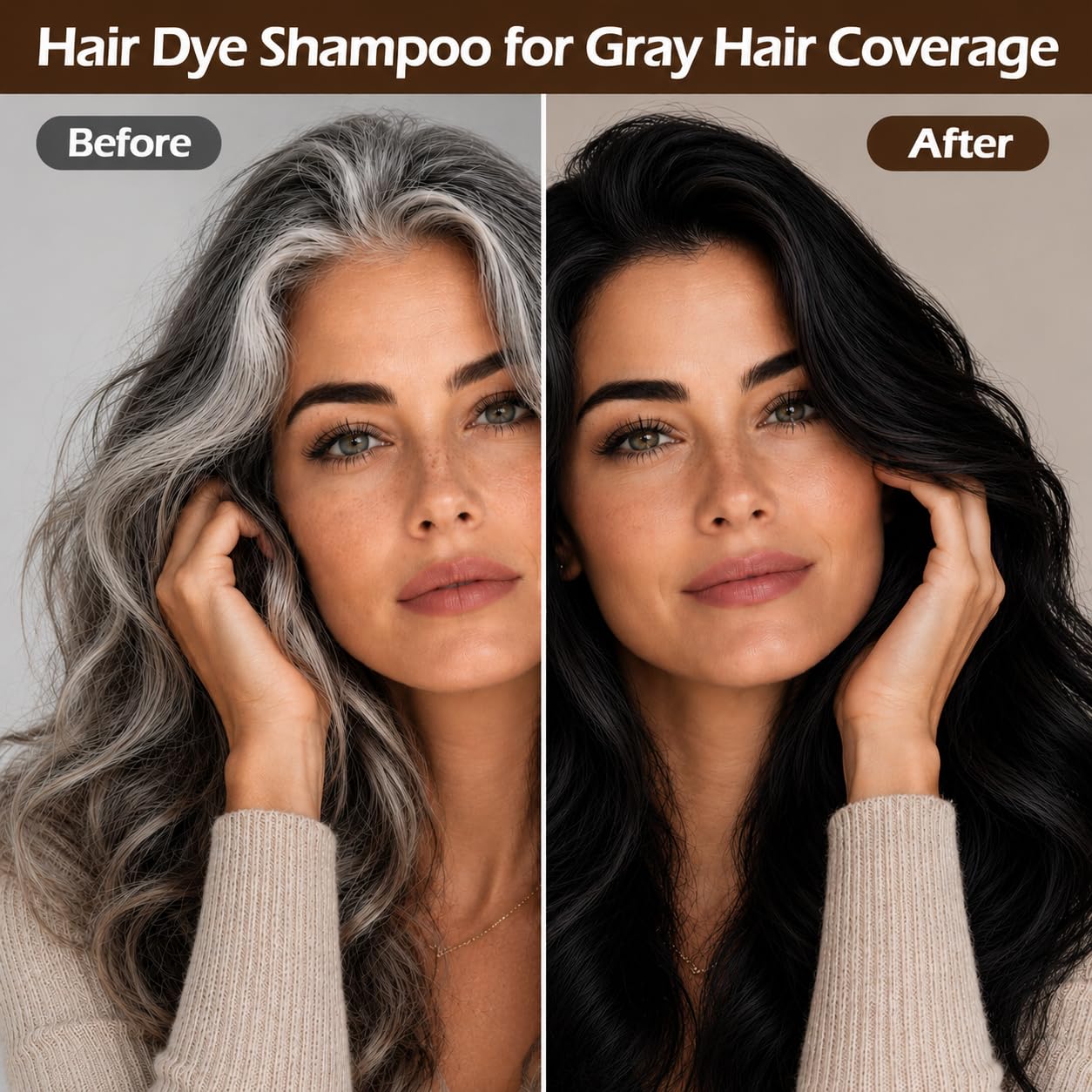 Detalle 2 de Haarfarbe 500ml Hair Dye Shampoo 3in1