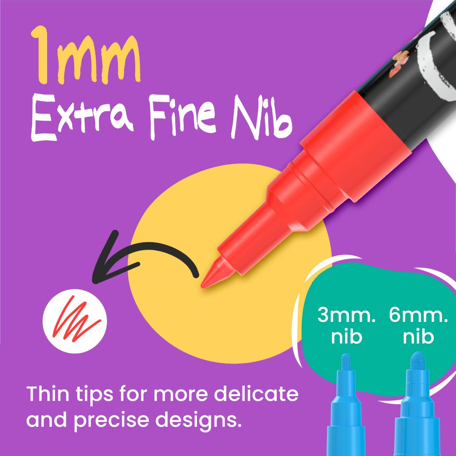 Detalle de Liquid Chalk Pens (10 Pack) with Gold & Silver – Extra Fine Tip dry erase markers for blackboards, windows & signs