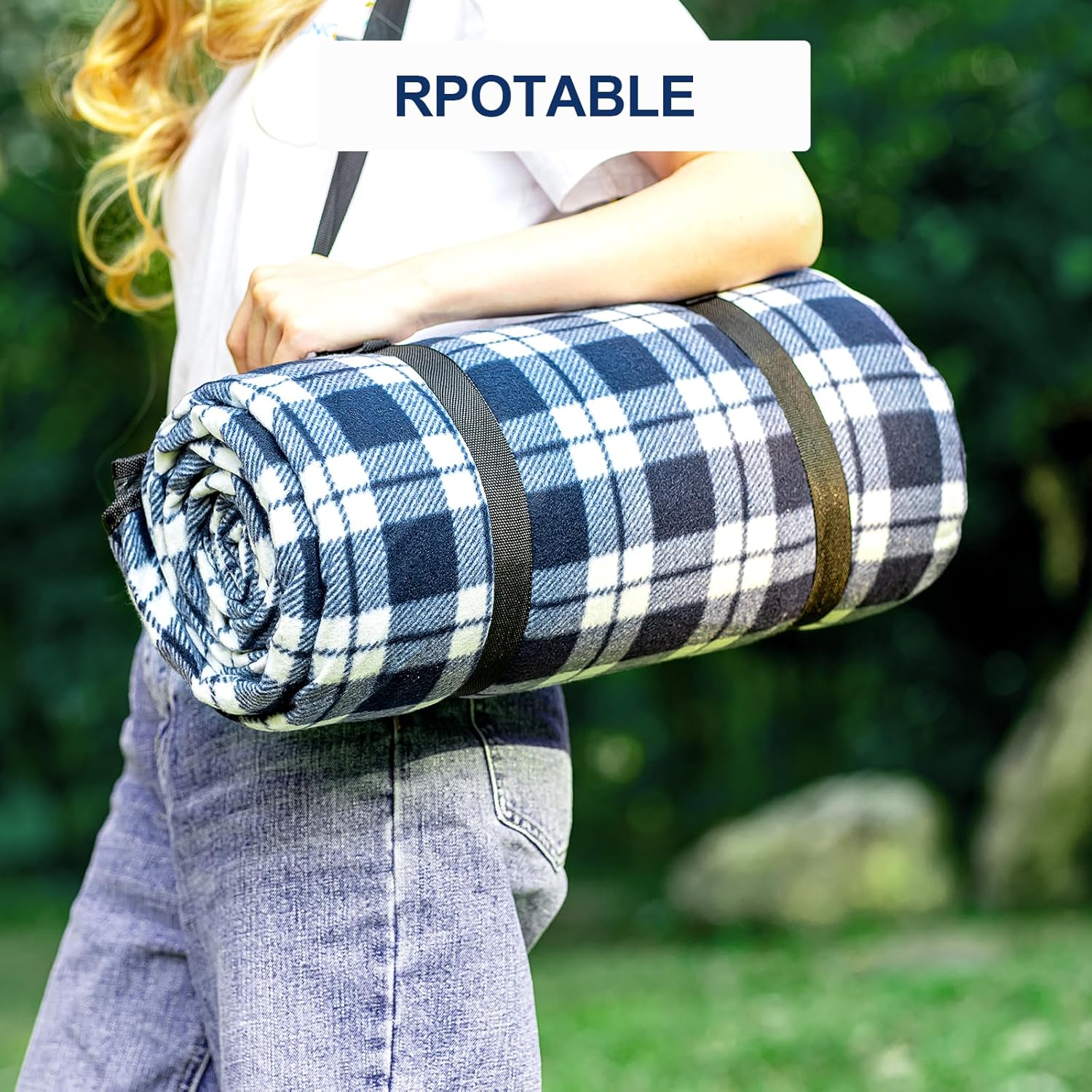 Thumbnail 6 de HUTHIM Picknickdecke 300 x 300 cm – wasserdichte Stranddecke mit Sandfrei-Konzept, faltbar und waschbar