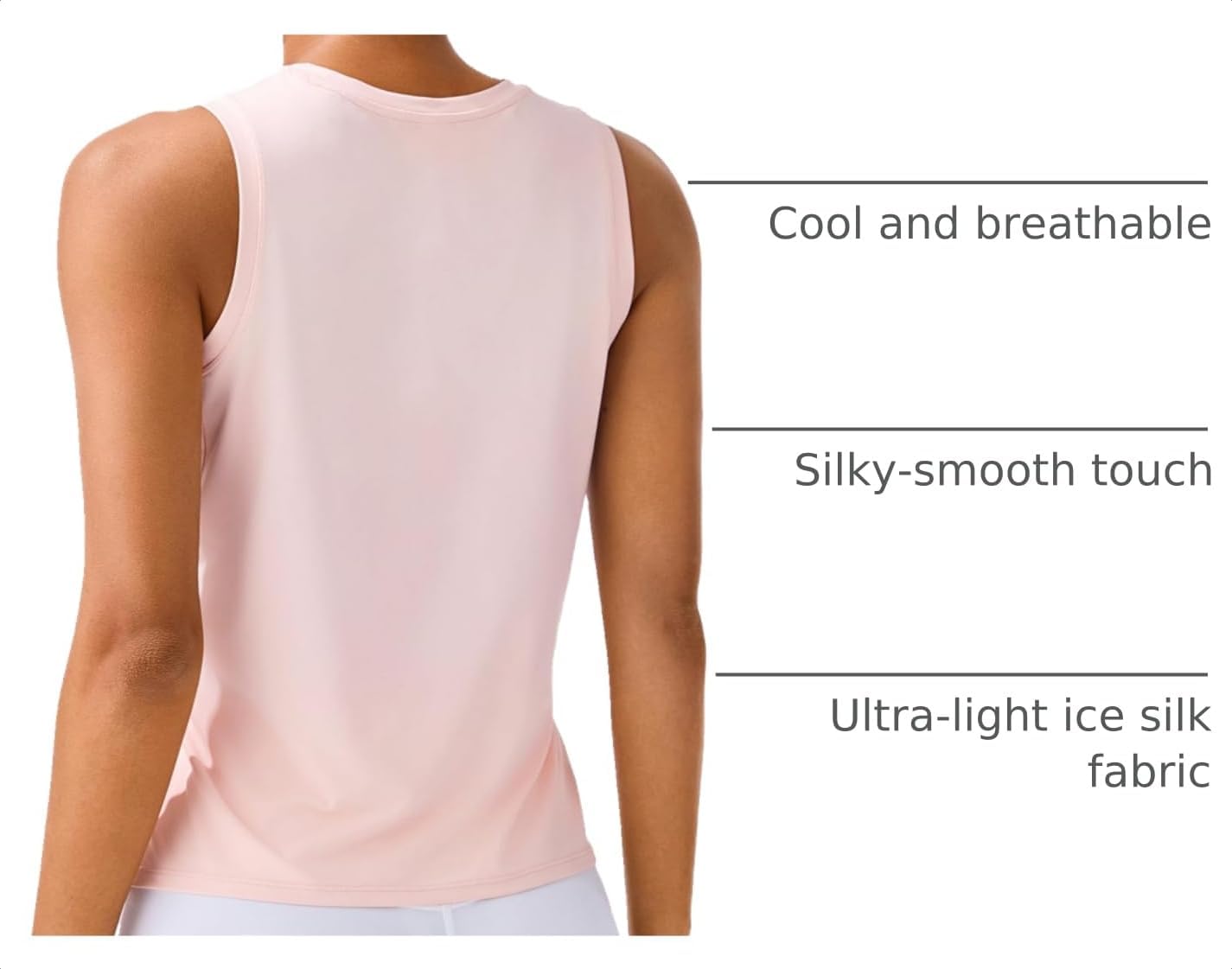 Thumbnail 3 de Ice Silk Crop Workout Tank 4-Way Stretch
