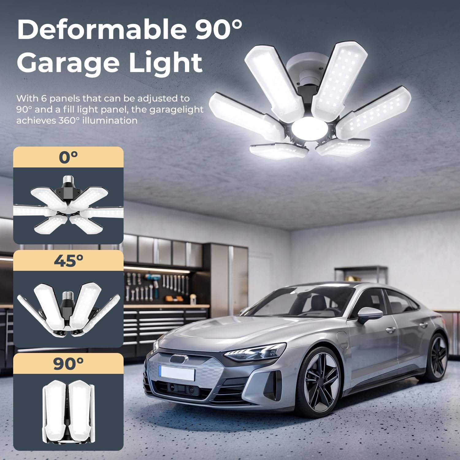 Detalle de TANBABY LED Garage Light, 15,000 Lumens