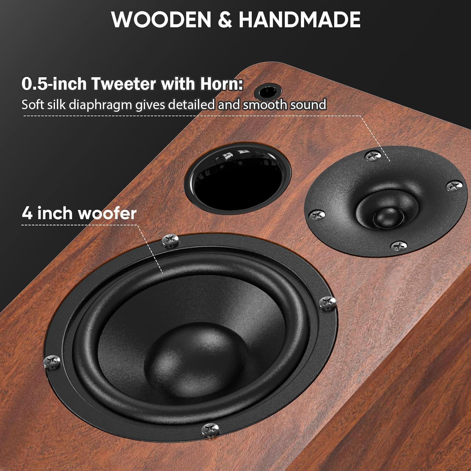 Detalle 2 de Saiyin Active Bookshelf Speakers 40W