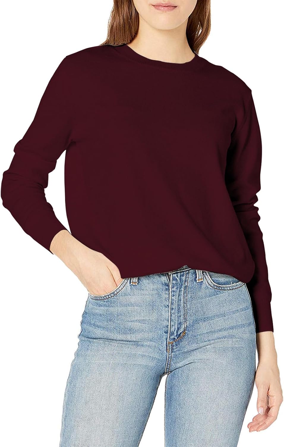 Detalle de QUALFORT Women's Long Sleeve Knit Sweater