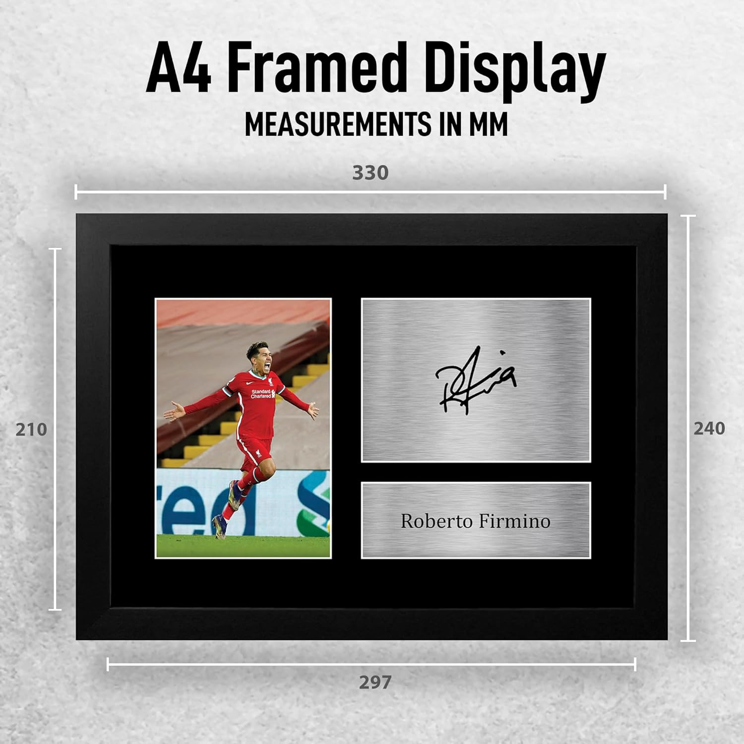 Thumbnail 1 de HWC Trading Roberto Firmino signed framed A4 print (Liverpool gift)