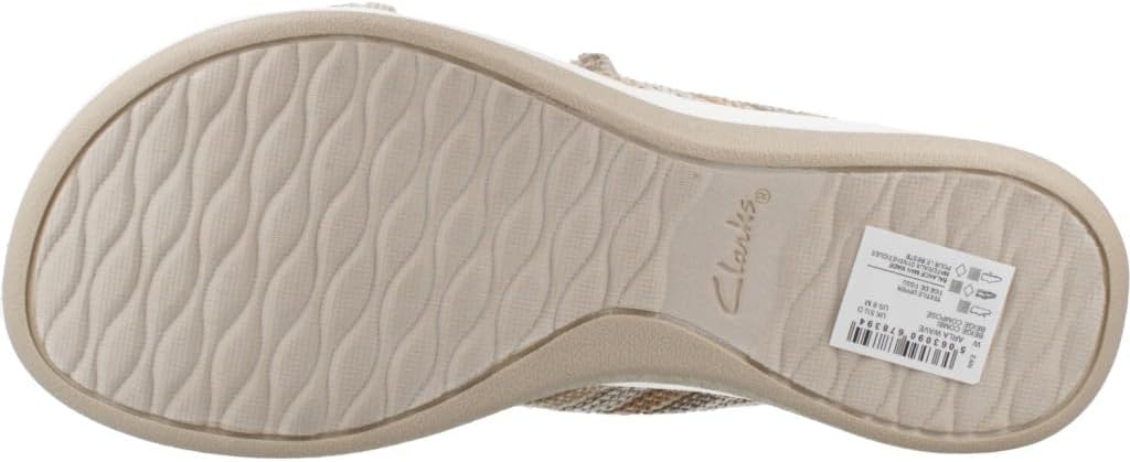 Detalle de Clarks Damen Arla WaveSchiebe-Sandalen – komfortable Alltagsbegleiter