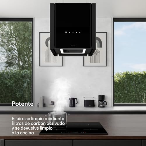 Detalle 2 de Klarstein Velaire: Campana extractora de techo A++ con 601 m³/h y altura ajustable
