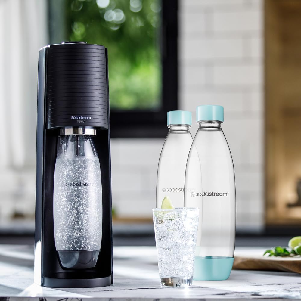 Thumbnail 4 de Sodastream Fuse Fresh Blu – 2 bottiglie d’acqua da 1 L, lavabili in lavastoviglie, compatibili con DUO, Terra, E-Terra, Art, Gaia, Spirit, One Touch, Genesis, Source, Power e Play