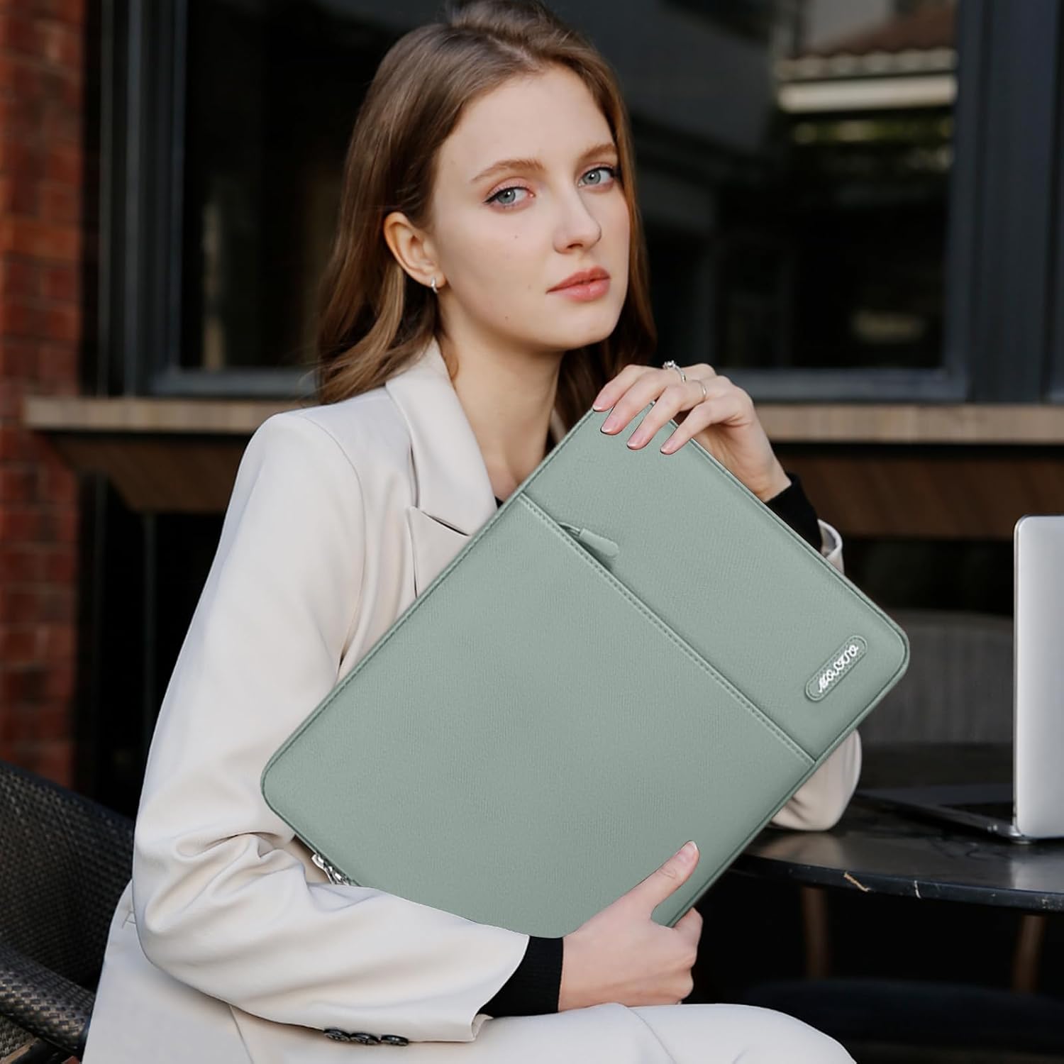 Thumbnail 5 de MOSISO 13.3 inch Laptop Case with Front Pocket — Antique Green