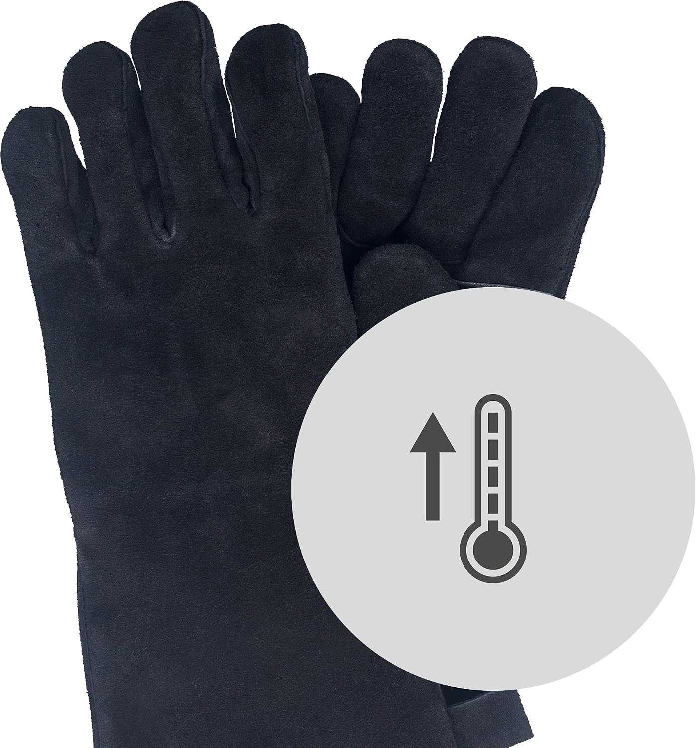 Detalle de Guanti da barbecue WMF in pelle, extra lunghi 10/XL (1 paio) resistenti al calore