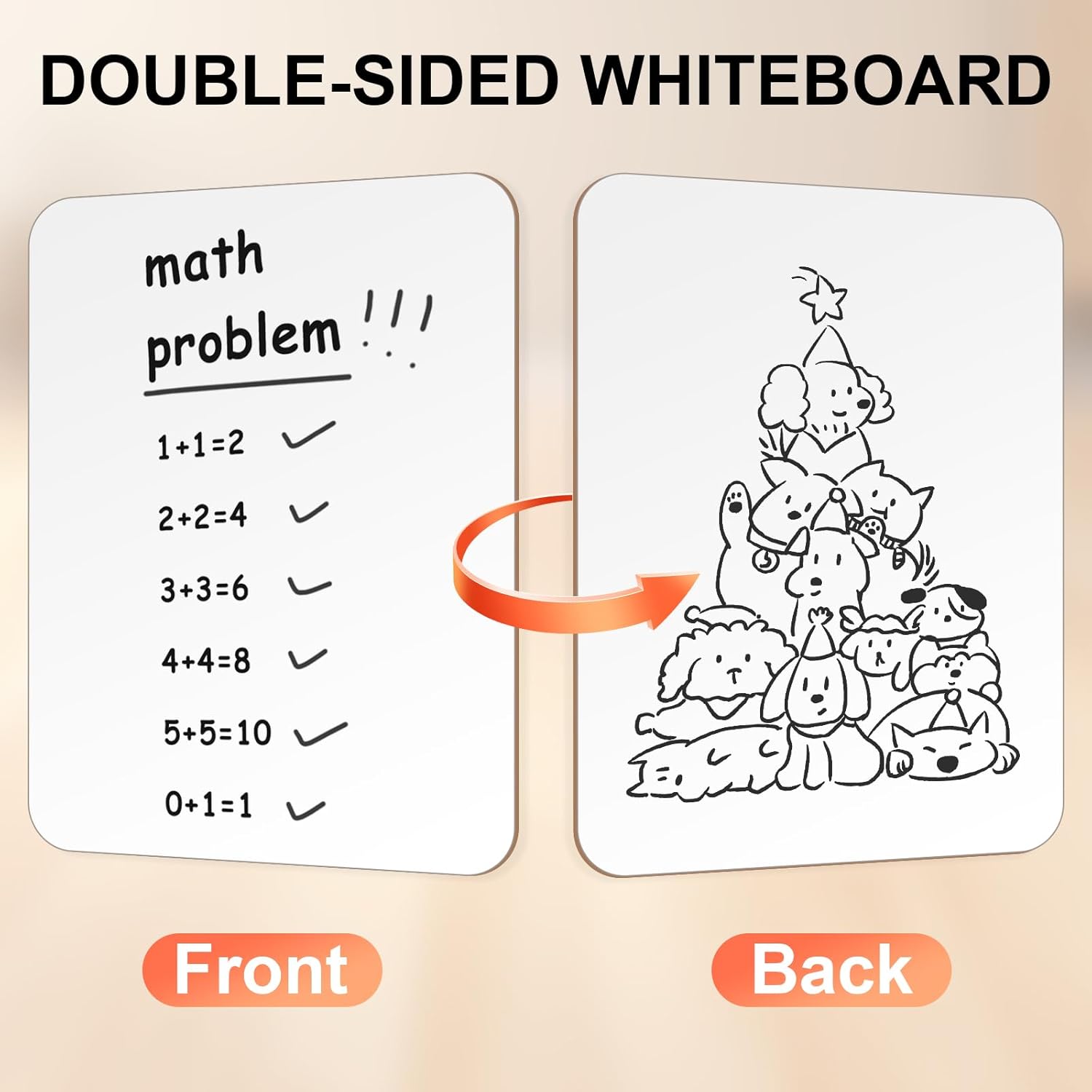 Thumbnail 2 de FOSHISY 8‑Pack Dry Erase Mini Whiteboards A4 – Double‑Sided, Portable Learning Set