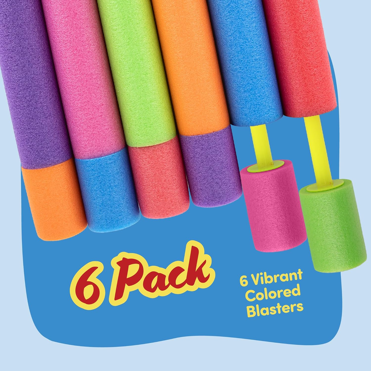 Thumbnail 4 de ArtCreativity Water Guns for Kids (6-Pack) – 13-inch Foam Water Squirter for Pool & Beach Battles