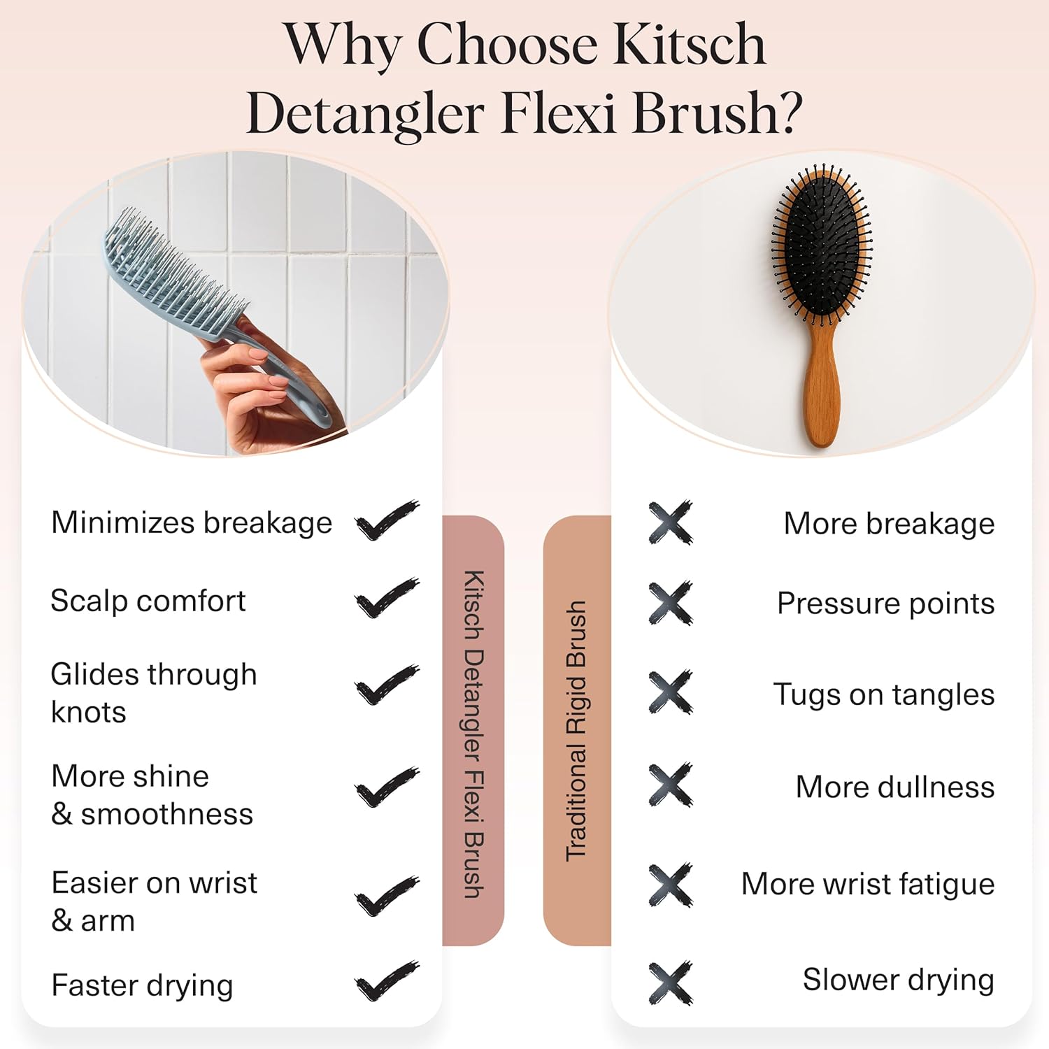 Thumbnail 2 de Kitsch Detangler Brush flexible detangler for curly hair