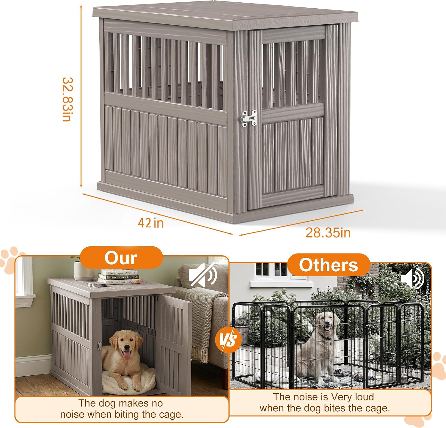Detalle de EFU Dog Crate Furniture, 43-Inch