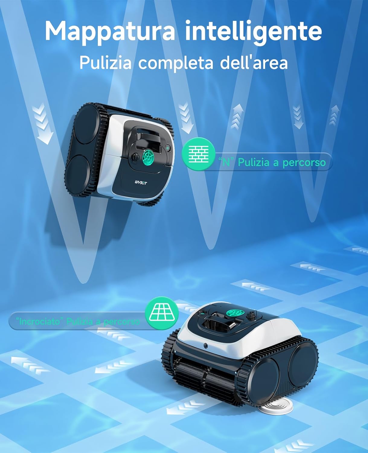 Detalle 2 de WYBOT C1 robot piscina 150 min 🧽