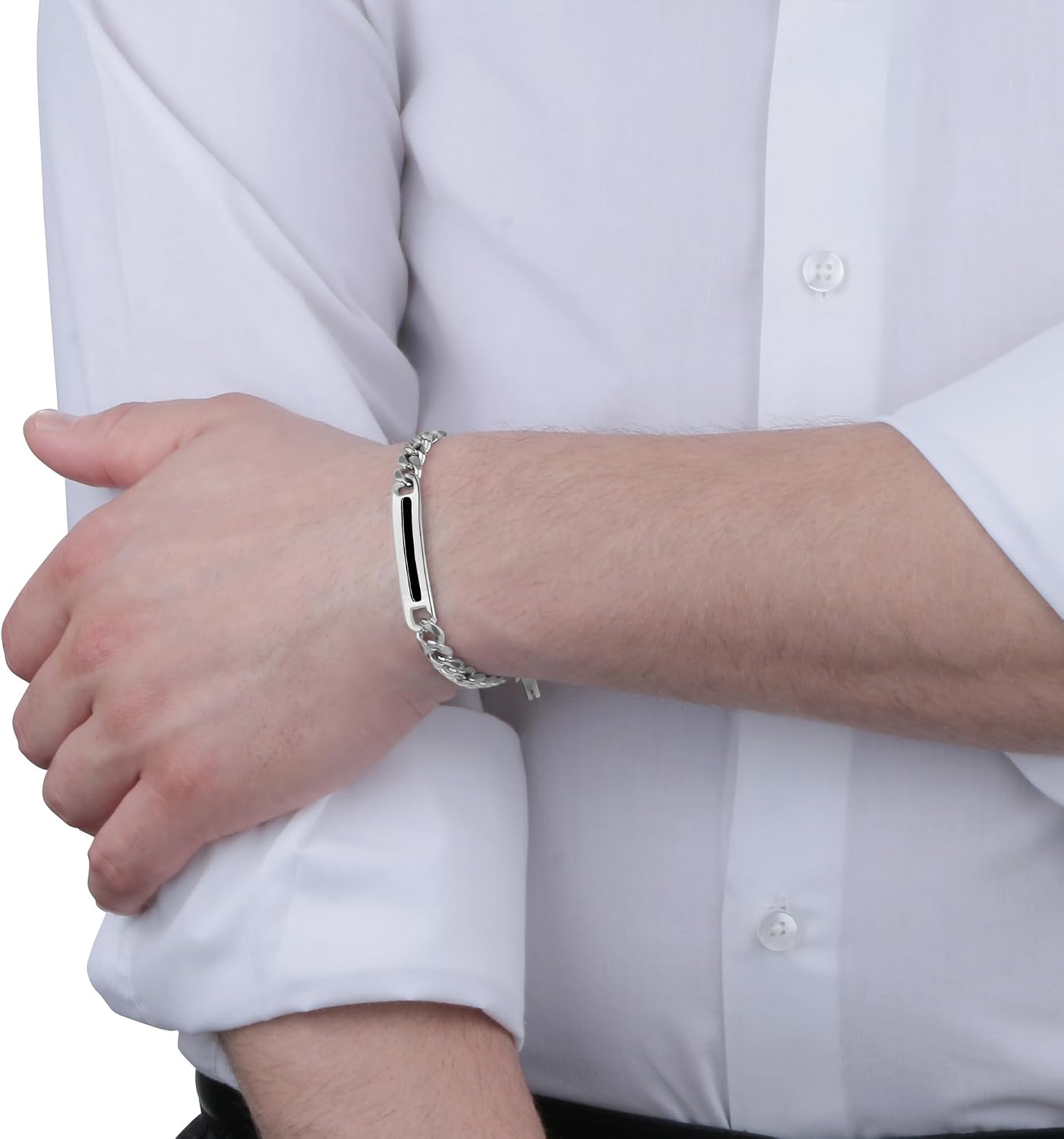 Thumbnail 1 de Sector No Limits Bracciale Uomo Collezione BASIC – Acciaio, Smalto e Pelle, 22 cm (SZS40)