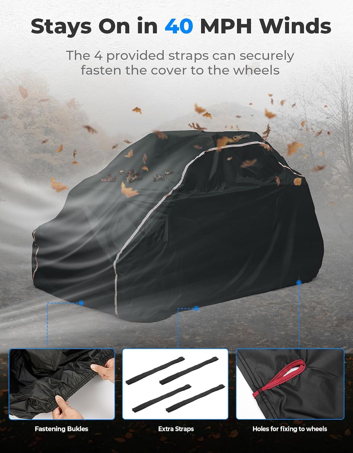Detalle 2 de KEMIMOTO UTV Cover PU Oxford Cloth