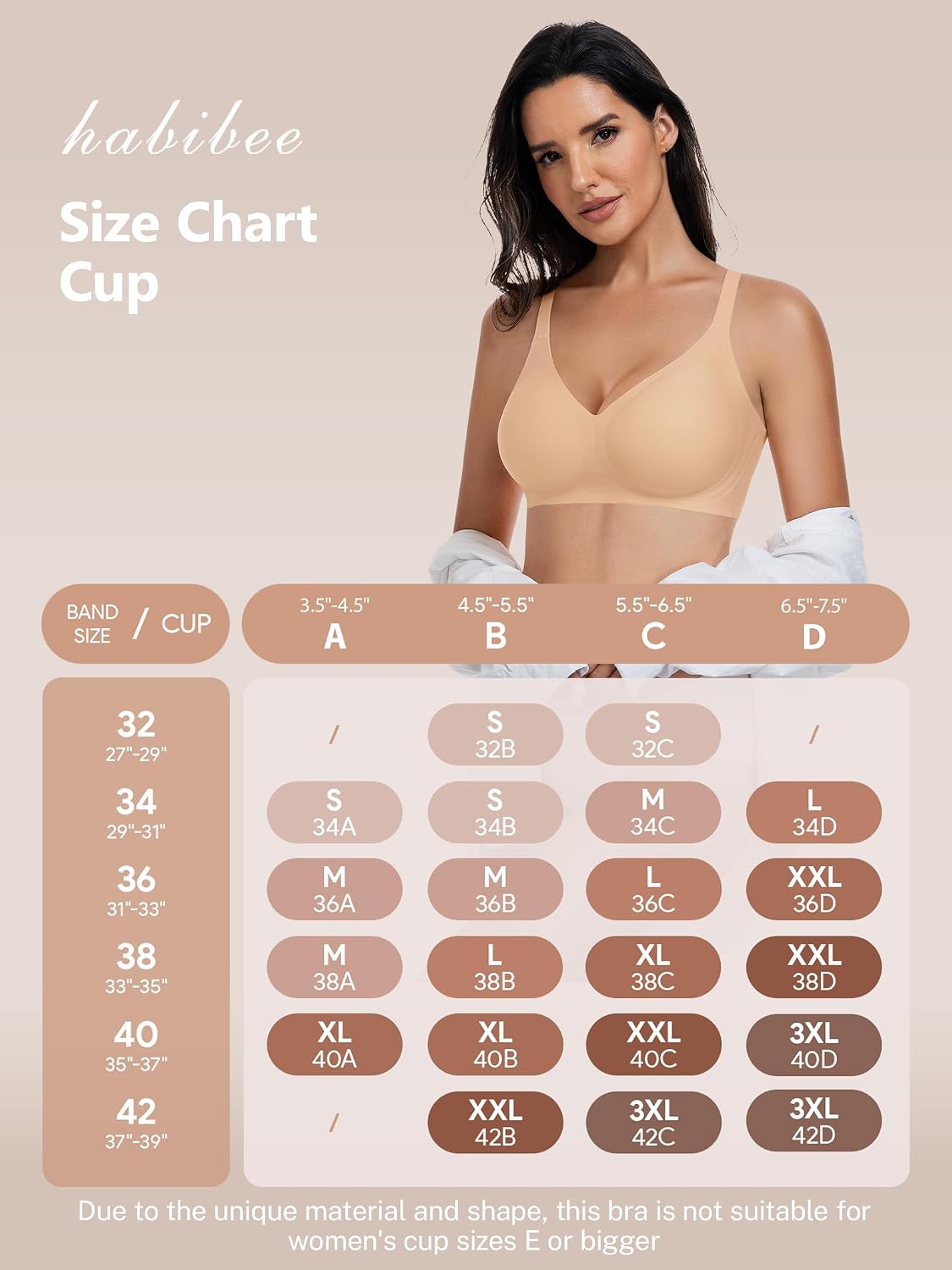Thumbnail 4 de habibee Seamless Wireless Bra for Women Full Coverage 🧷