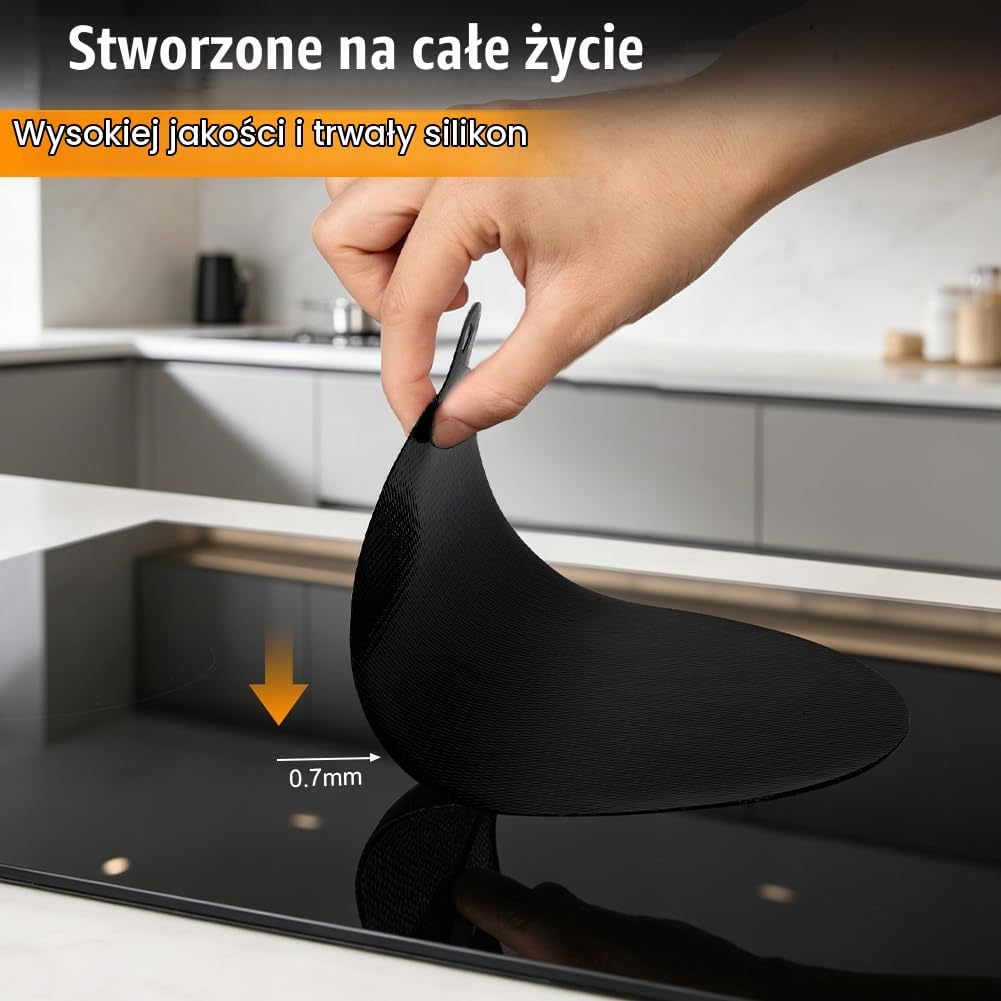 Thumbnail 4 de AUAUY zestaw 4 mat ochronnych na płytę indukcyjną, 22 i 24 cm, 0,7 mm