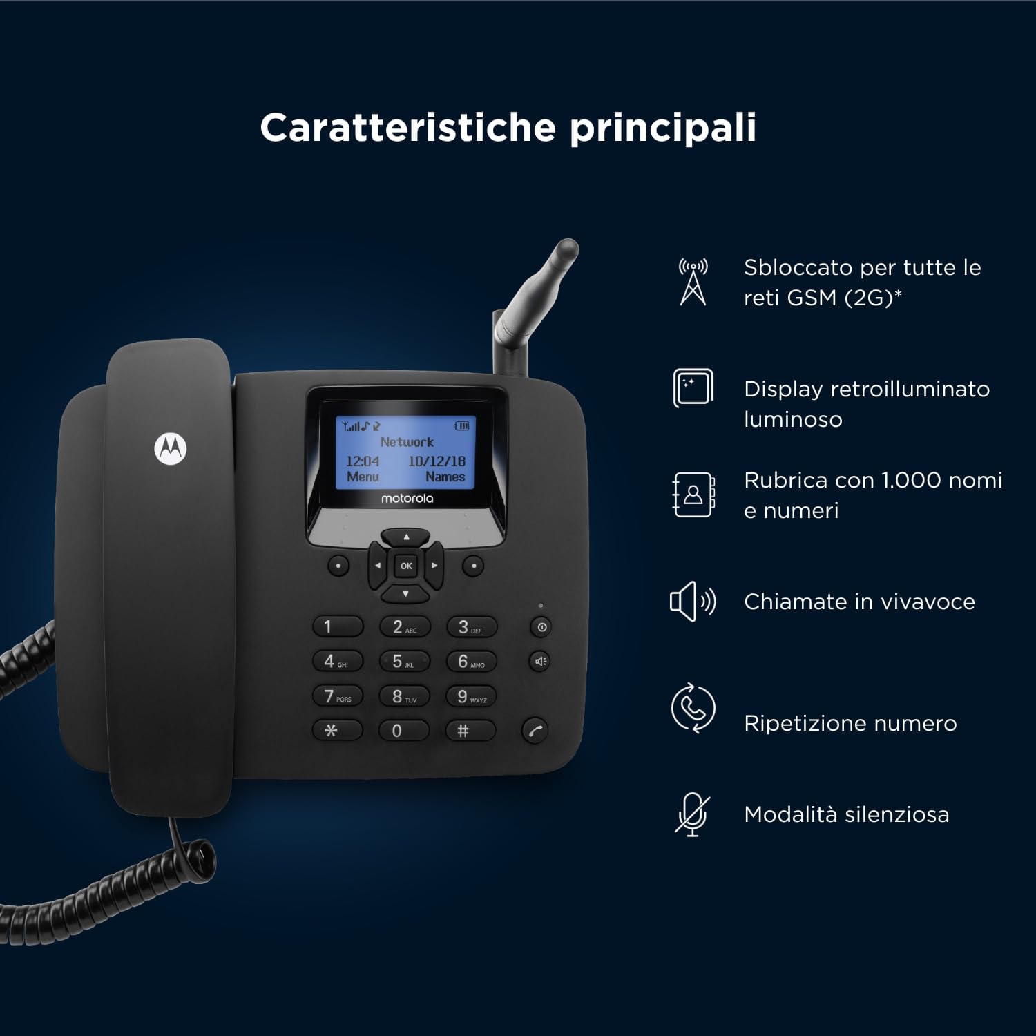 Thumbnail 2 de Motorola Voice FW200L Telefono fisso wireless 2G