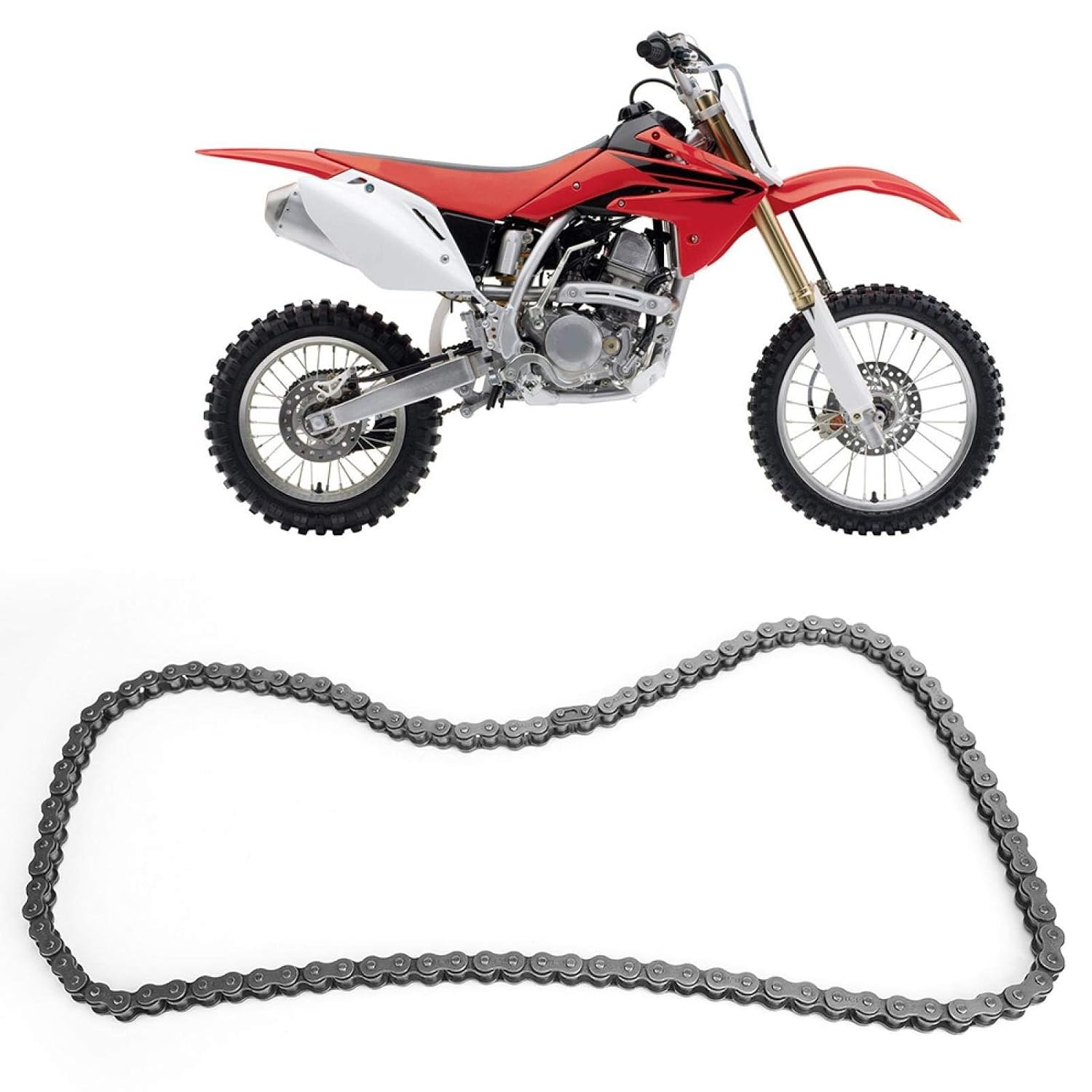 Thumbnail 2 de EBTOOLS 420-kedja för fyrhjuling och dirtbike, 102 länkar i metalllegering