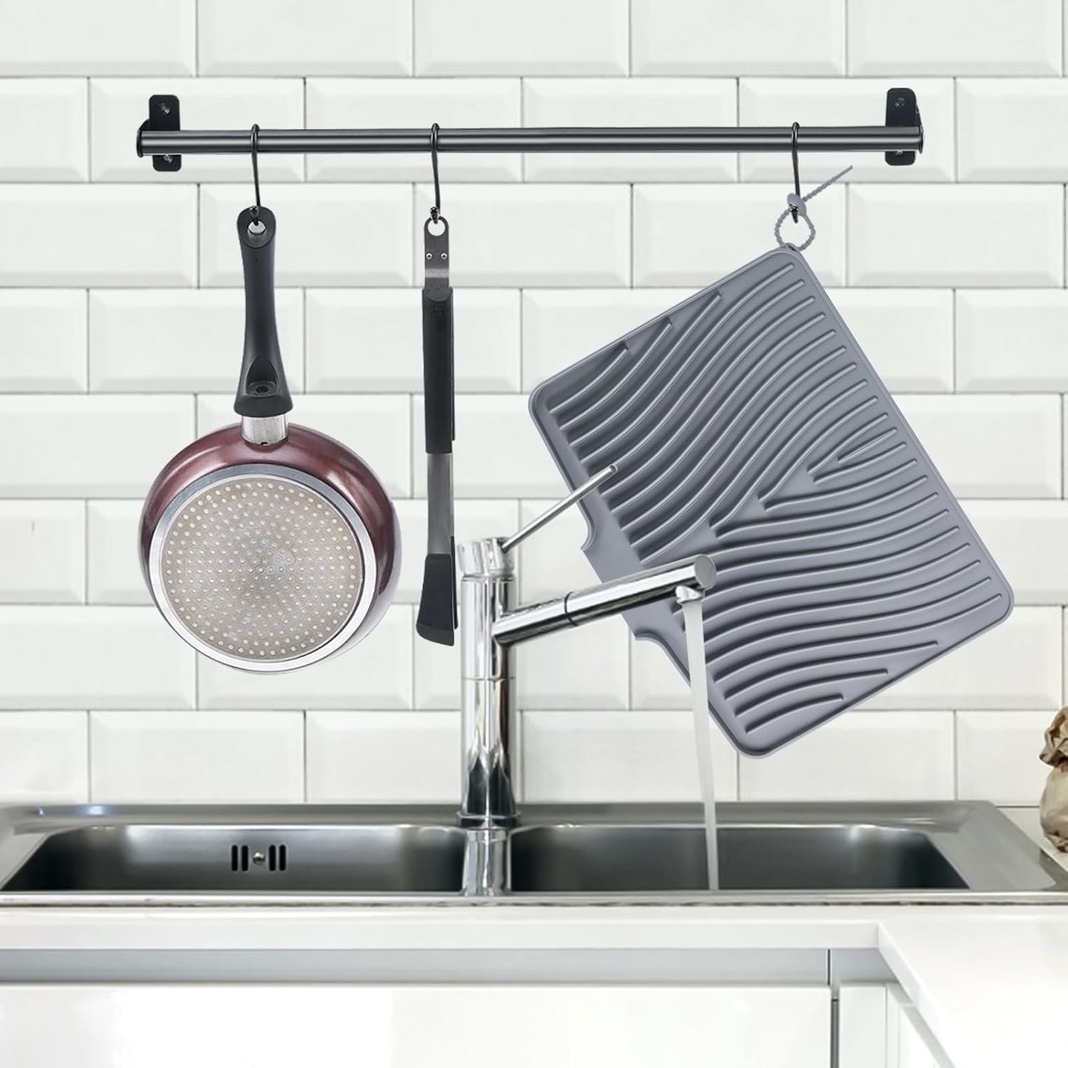 Thumbnail 3 de TIKNIK Silicone Dish Drying Mat 15.8" x 13" 🧽