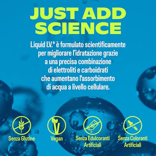 Detalle 2 de Liquid I.V. 16 stick – Integratore di Elettroliti per Idratazione Rapida, Lemon Lime, Vegano, Senza Glutine