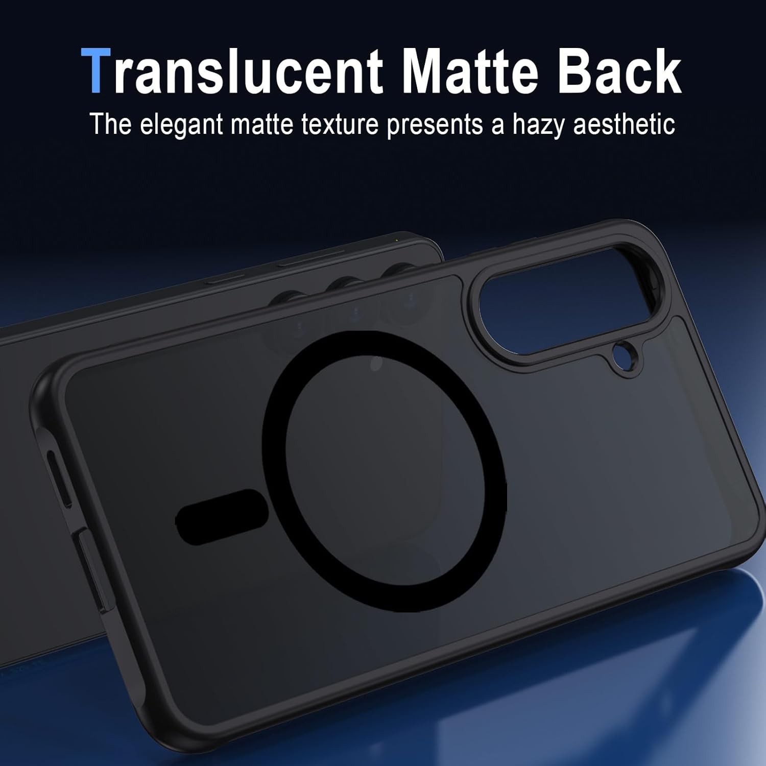 Thumbnail 5 de XTCASE Coque magnétique pour Galaxy S25 FE 5G — Étui translucide noir en PC/ TPU, protection antichoc et anti-rayures