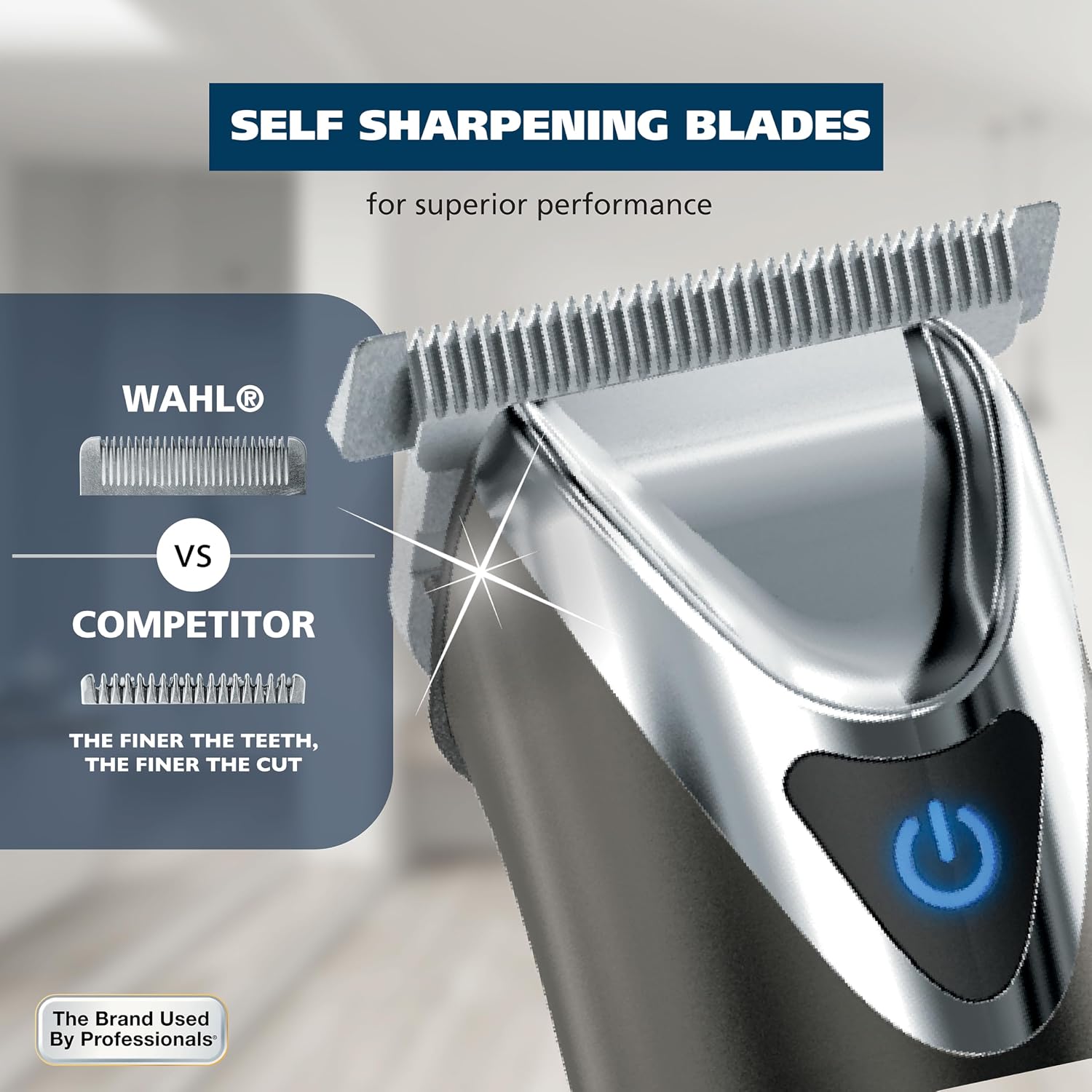 Detalle de Wahl 9864 Stainless Steel Lithium Ion 2.0+ Beard Trimmer, 4 Heads