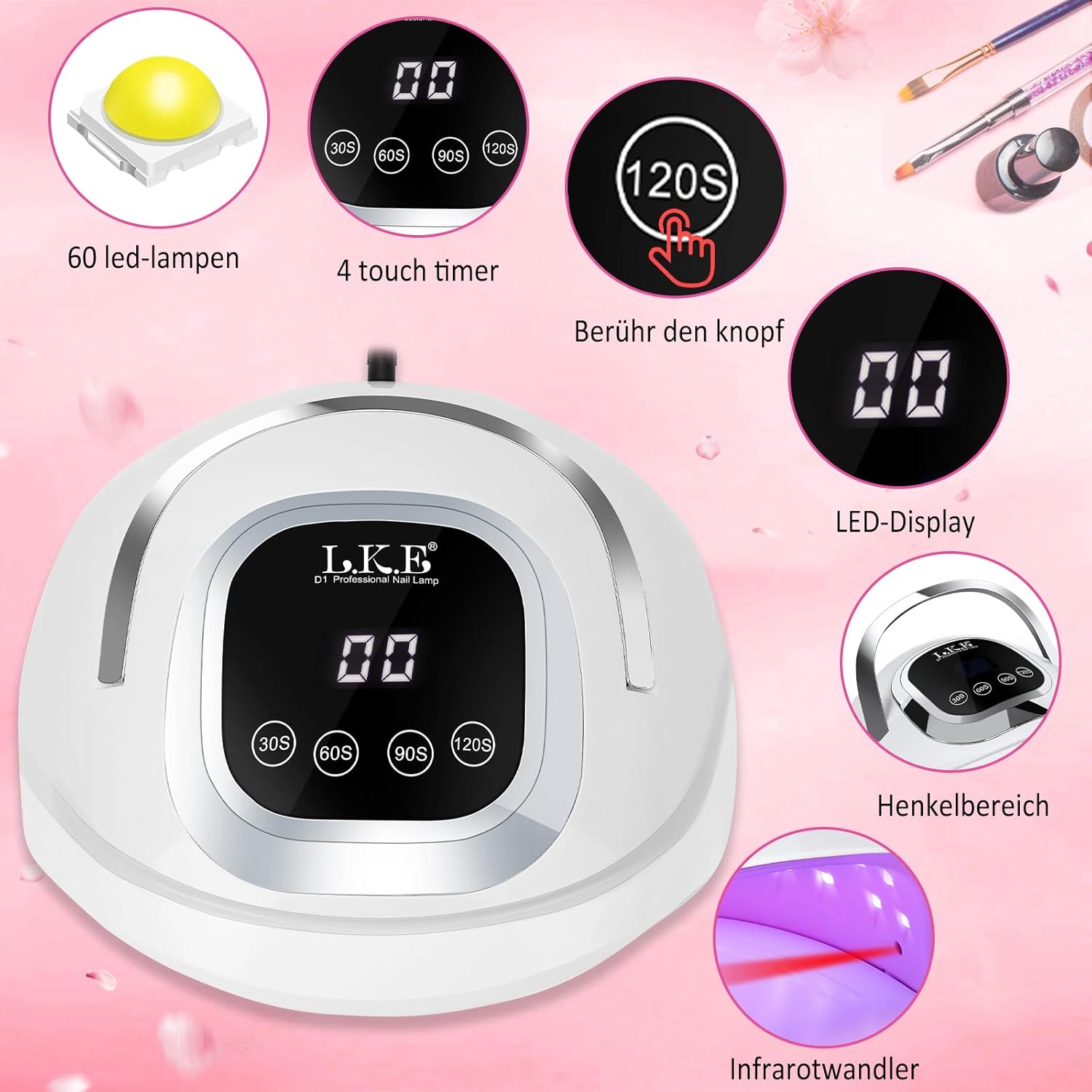 Thumbnail 3 de UV-Lampe für Gelnägel mit 4 Timern