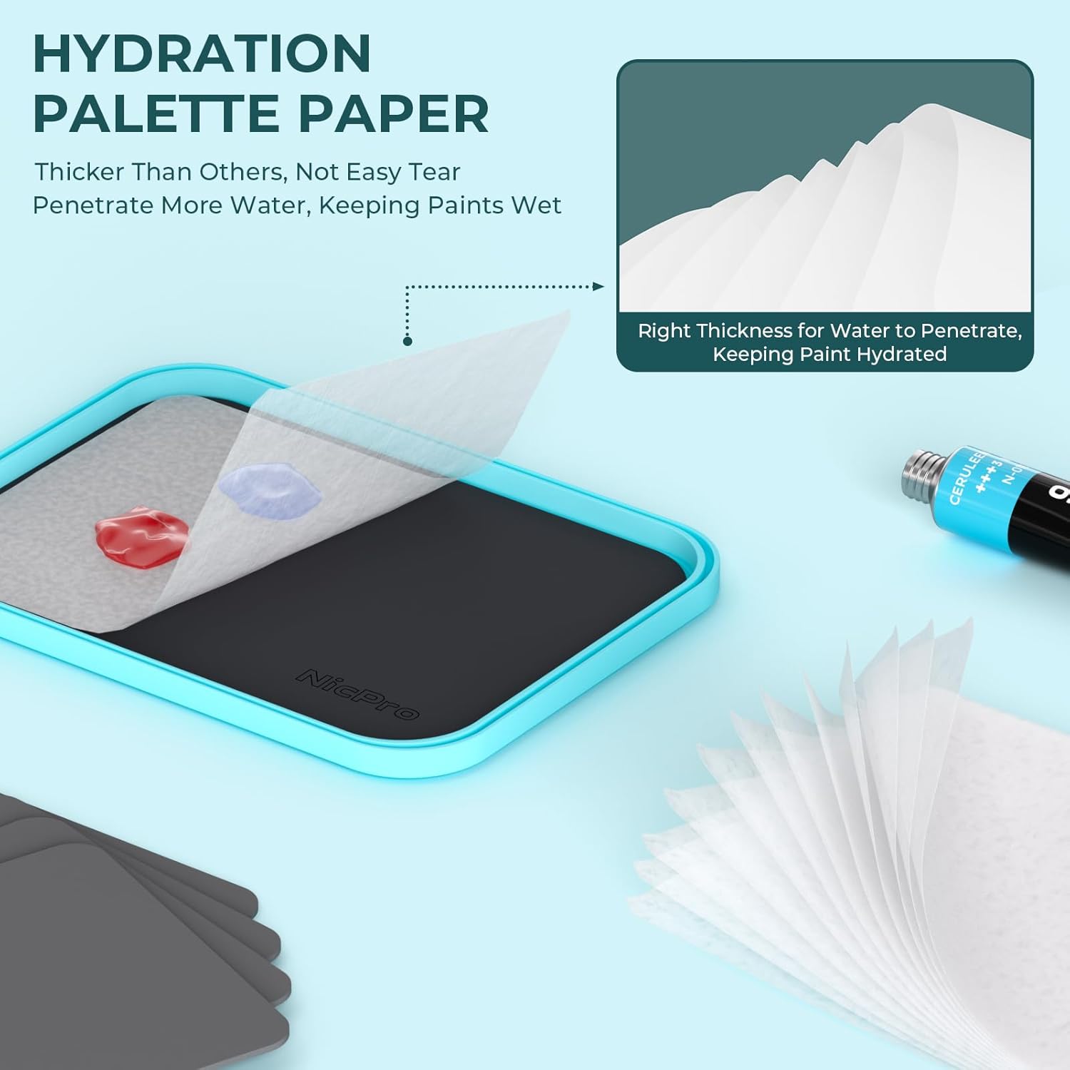 Thumbnail 4 de Nicpro Stay Wet Palette 24,4 cm 🎨